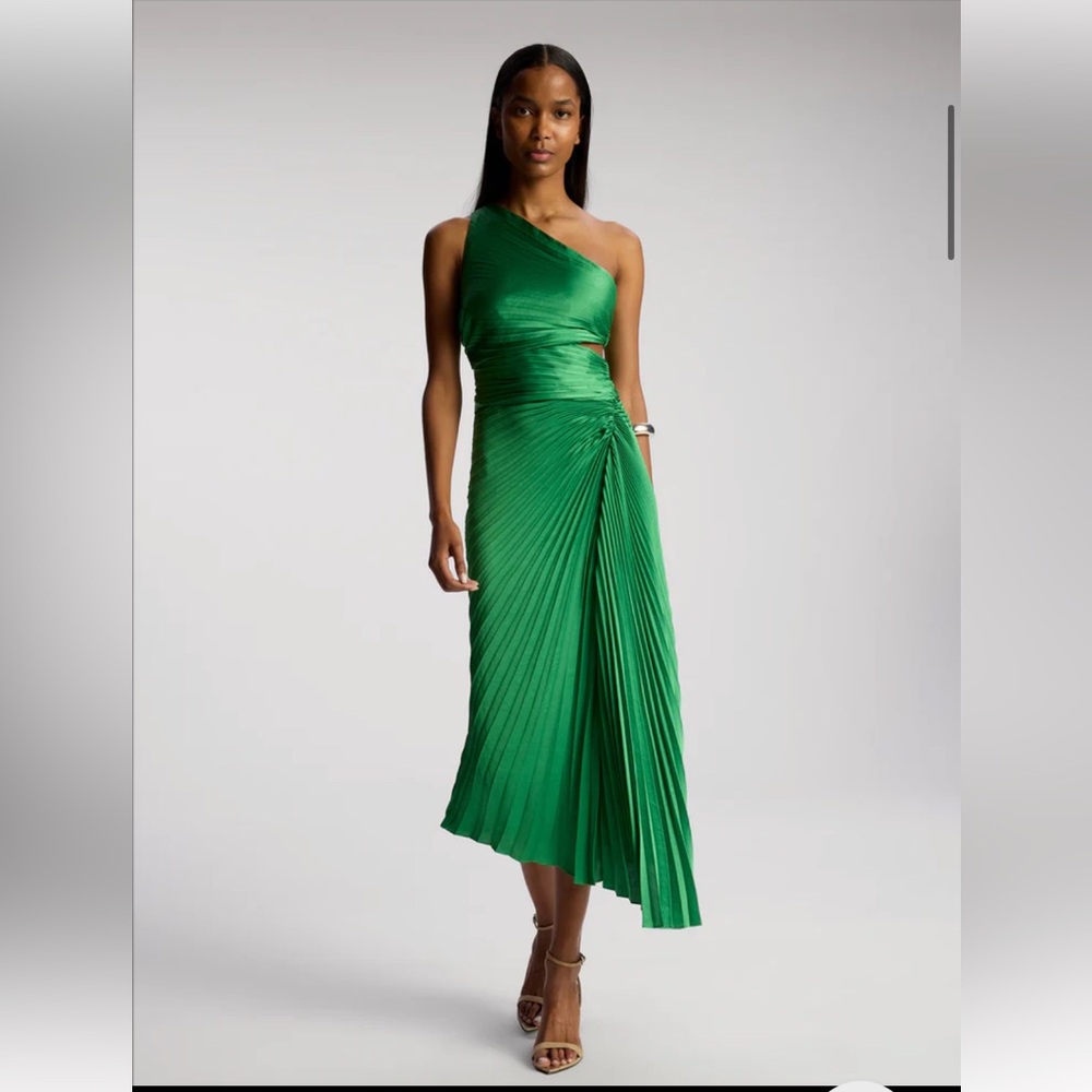 A.L.C. Delfina Dress Green Basil Size 4